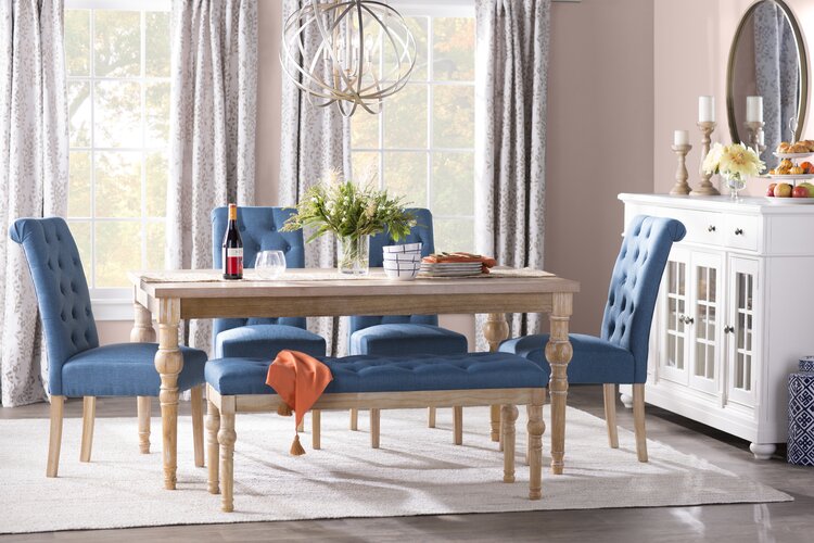 Dining room table 2024 bench height